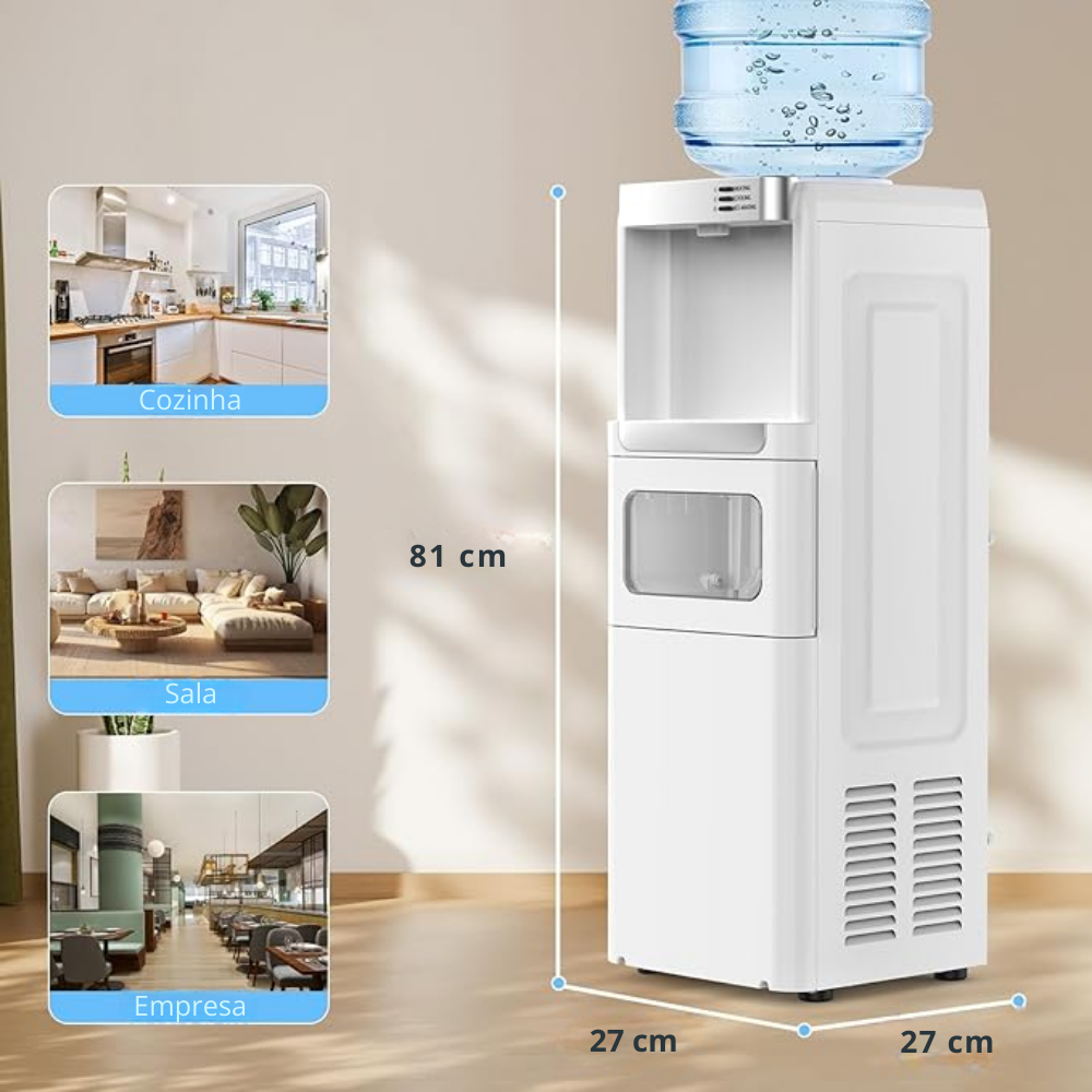 Gelo, quente e gelada. Tudo no mesmo lugar. GeloPronto 3 em 1™